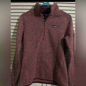 PATAGONIA Better Sweater Kipi Pink 1/4 Zip Fleece Pullover Size Small